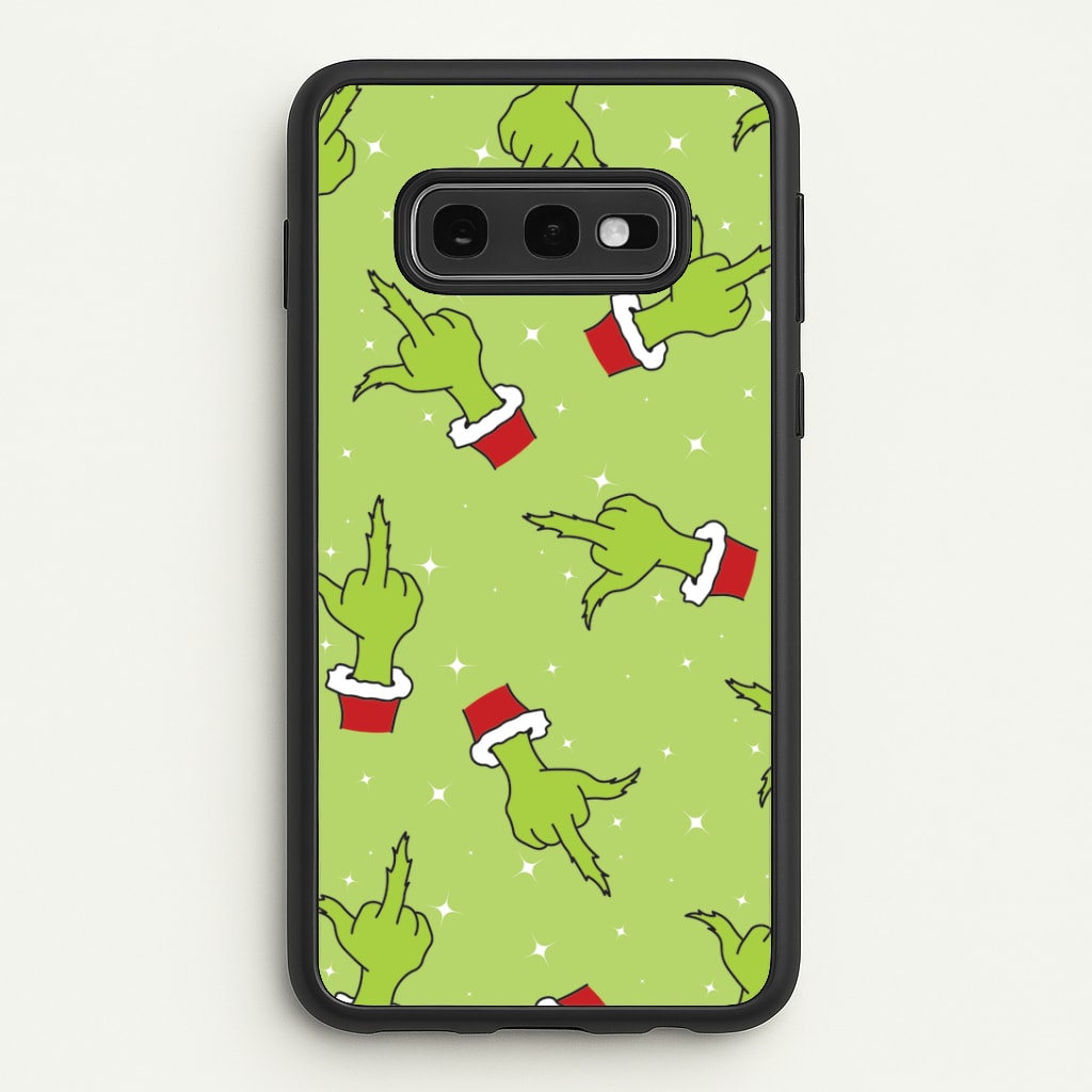Green Middle Finger Christmas Pattern Phone Case