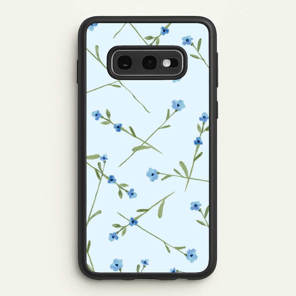 Baby Blue Floral Pattern Phone Case