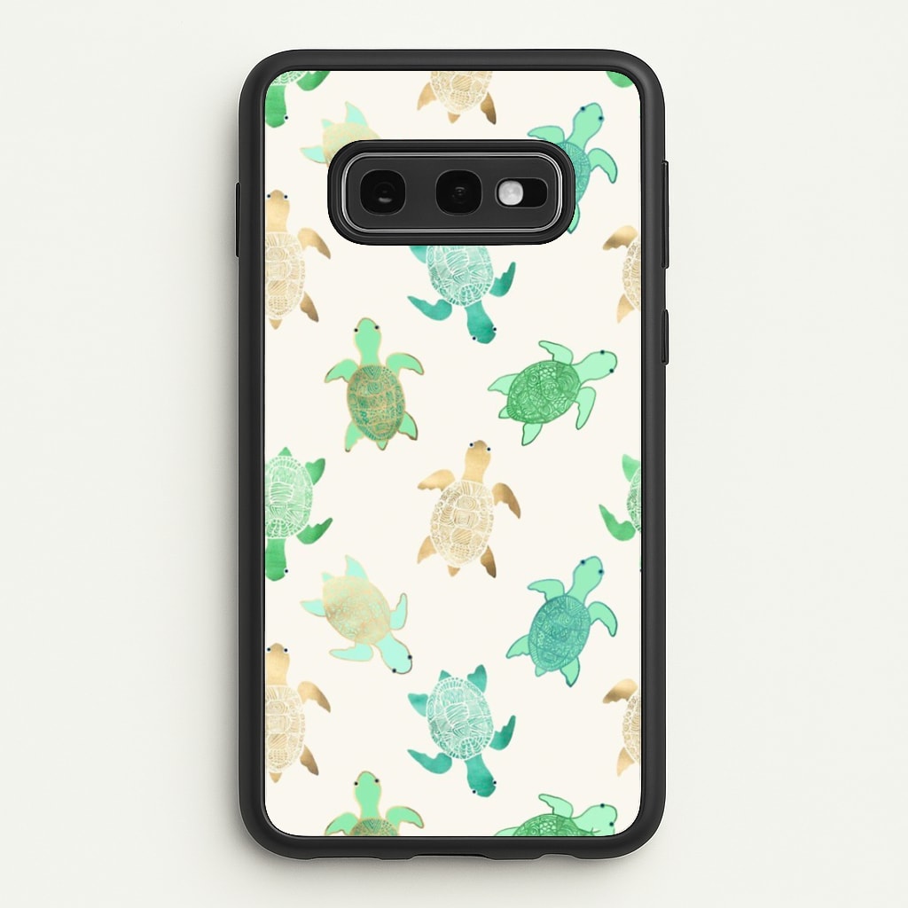Gilded Jade & Mint Turtles Phone Case