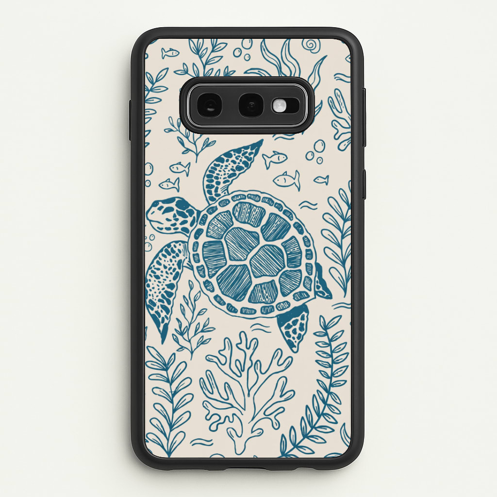Teal Turtle Reef Phone Case
