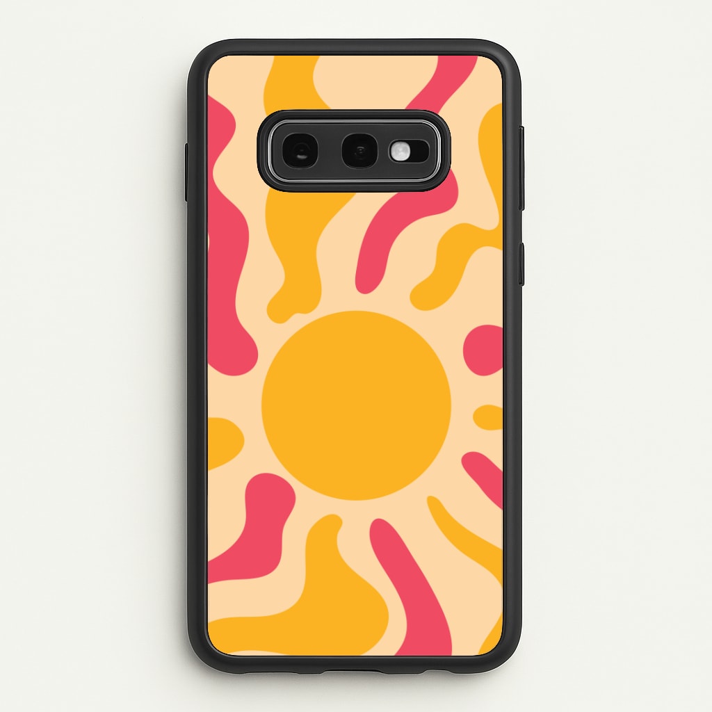 Yellow And Pink Abstract Sun Phone Case