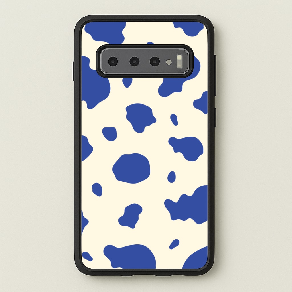 Blue Cow Print Phone Case
