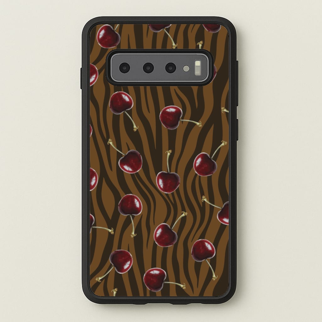 Animal Print With Cherries Pattern Phone Case