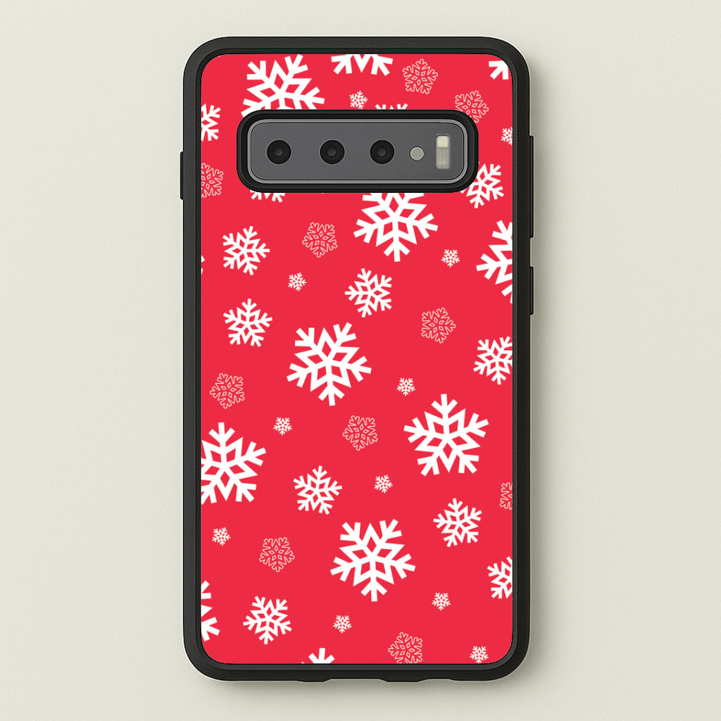 Red Snow Pattern Phone Case