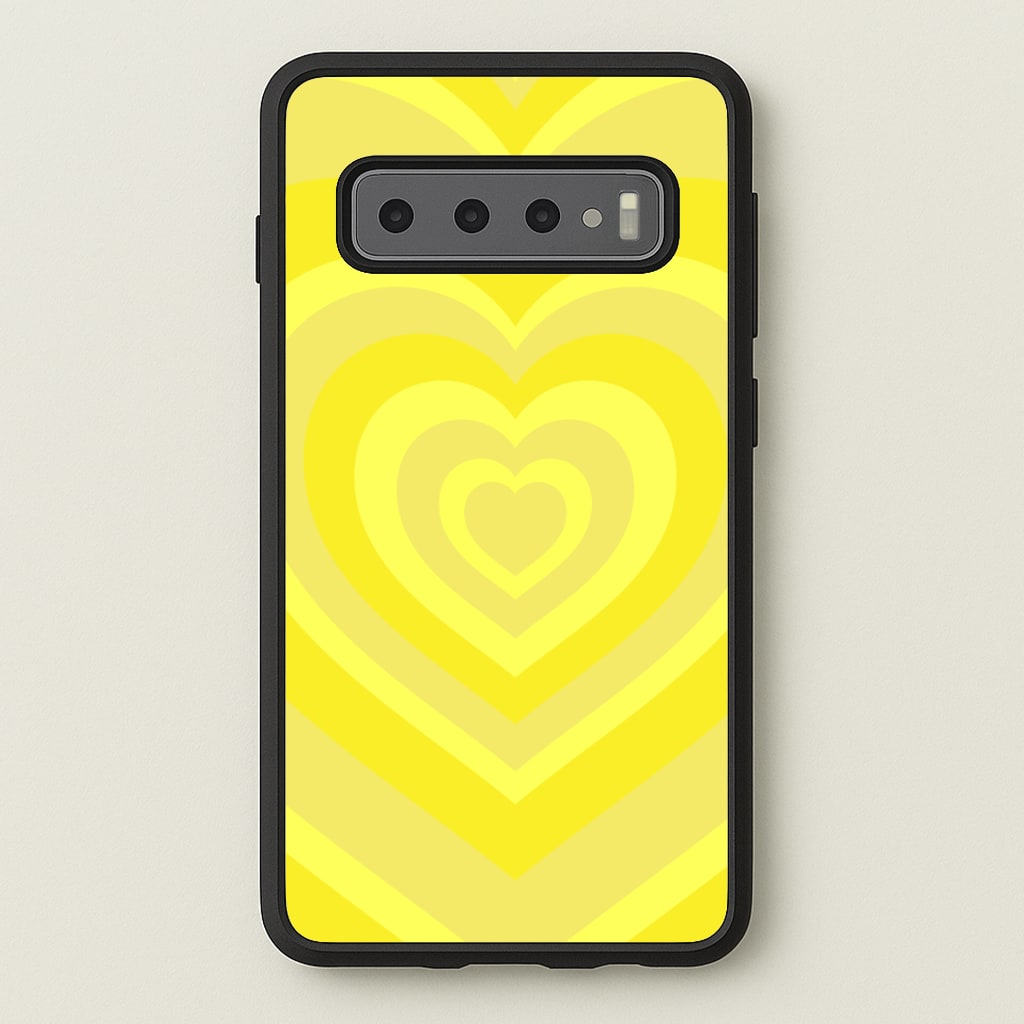 Yellow - Colourful Hearts Phone Case