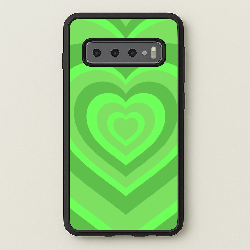Green - Colourful Hearts Phone Case