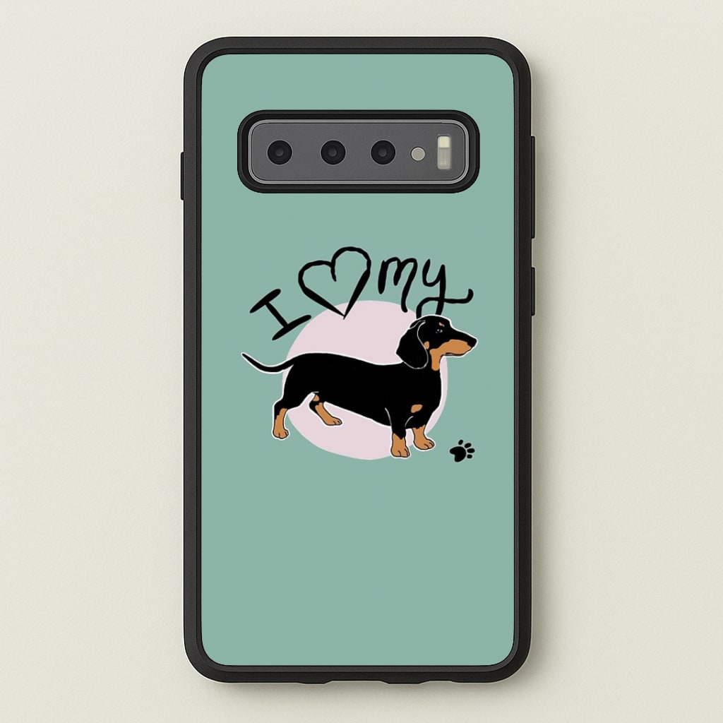 I Love My Dachshund Phone Case