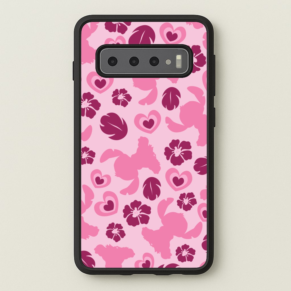 Pink Alien Silhouette Pattern Phone Case
