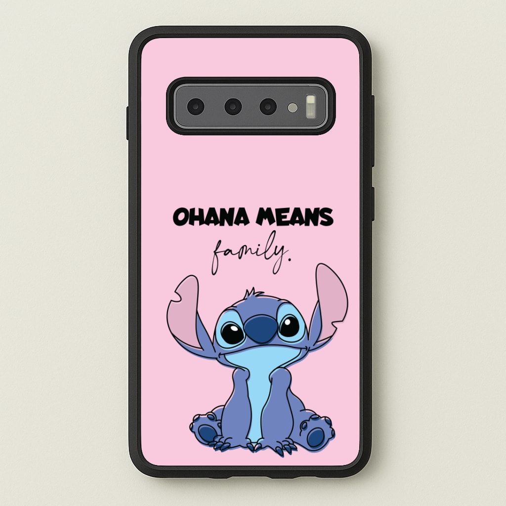 Ohana Means Family Pink Phone Case