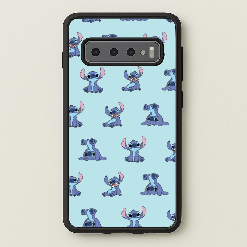 Cute Blue Alien Pose Pattern Phone Case