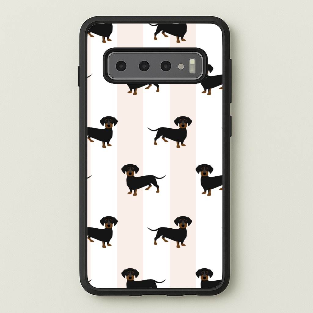 Striped Dachshund - Dog Pattern Phone Case
