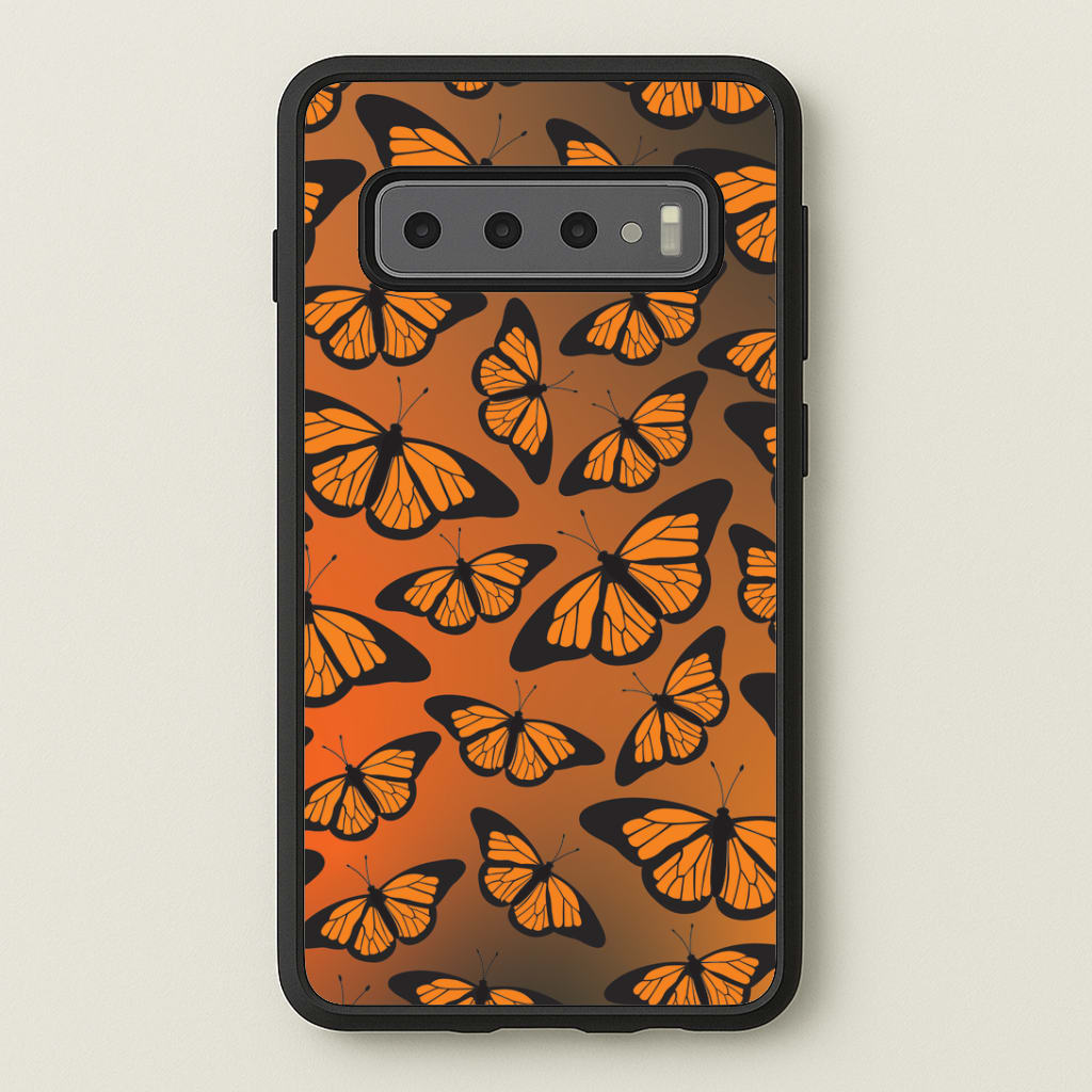 Orange Gradient Butterfly - Butterfly Patterns Phone Case