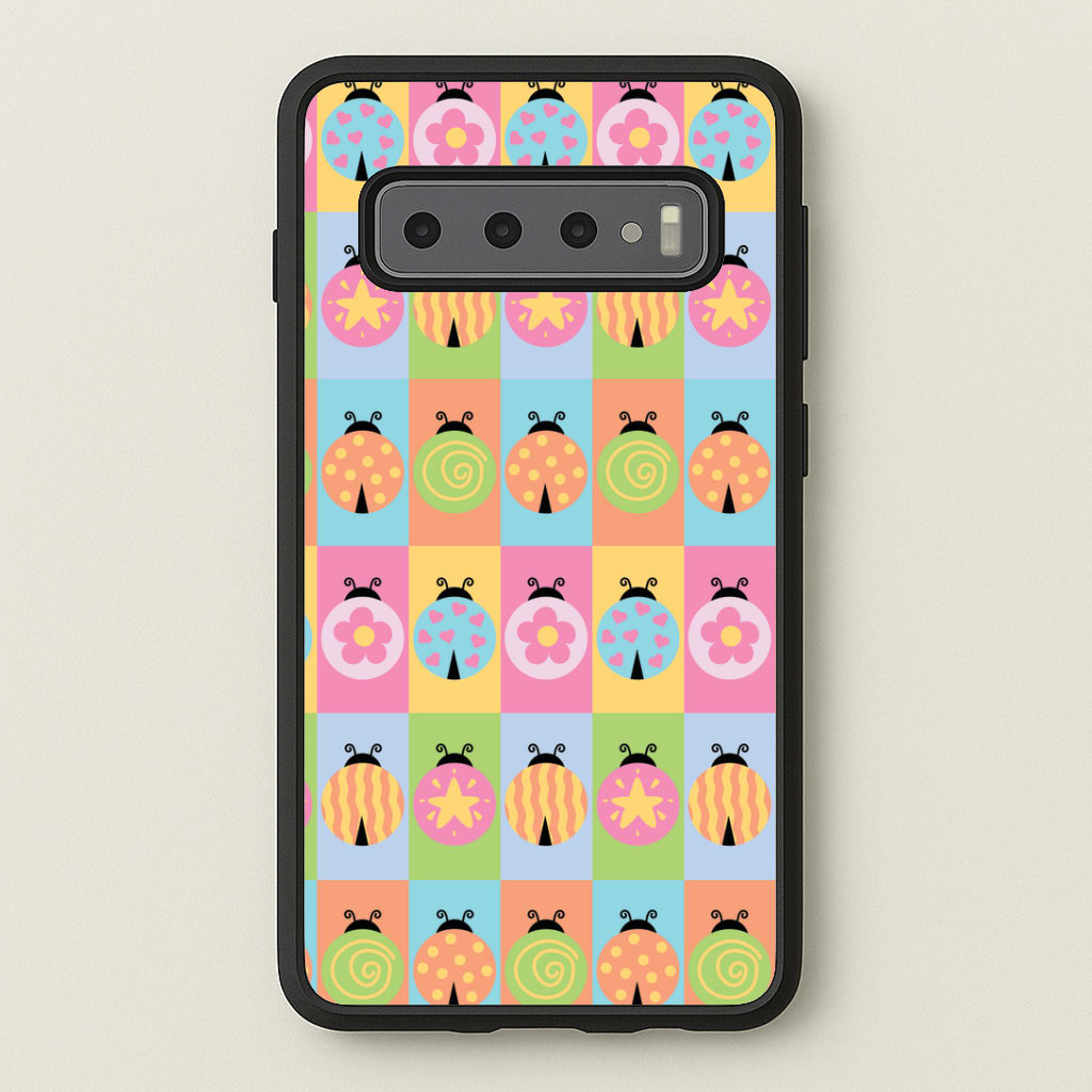 Cartoon Ladybugs Colourful Pattern Phone Case