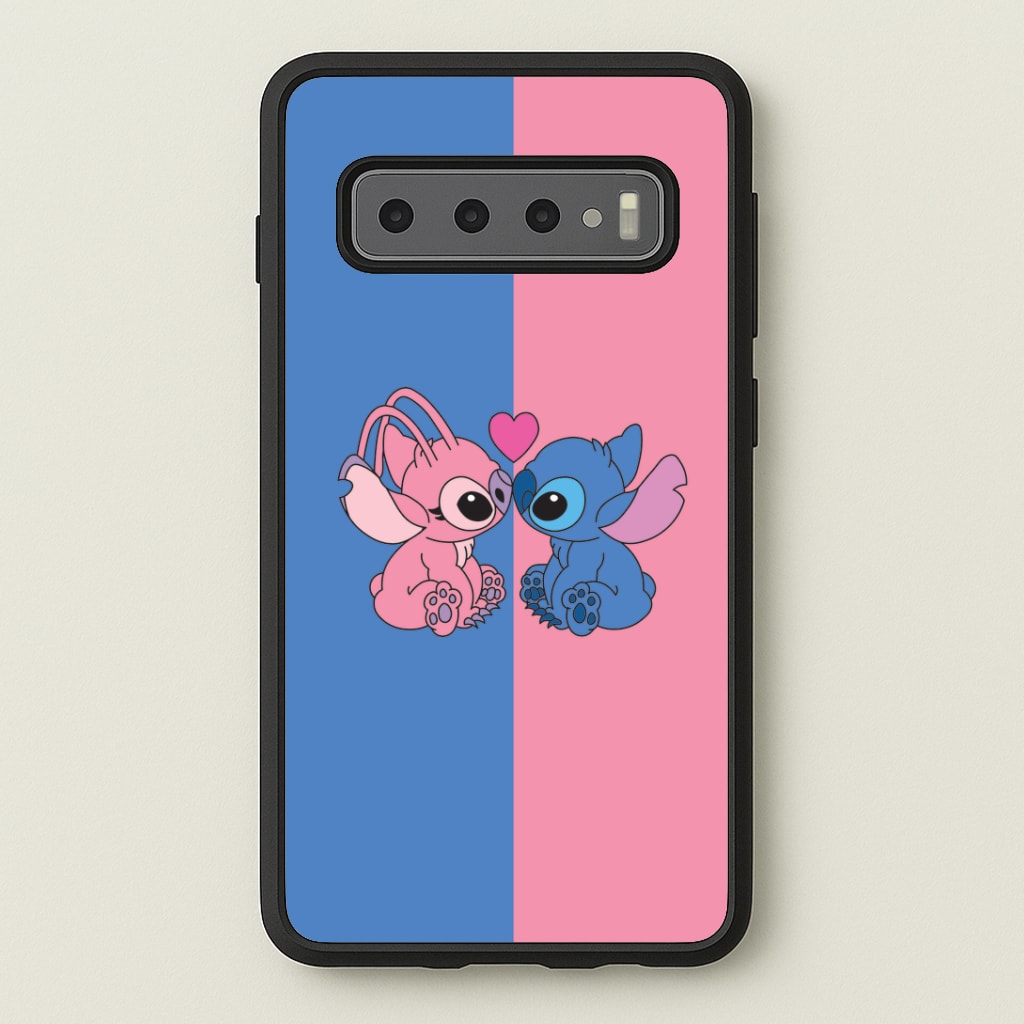 Angel And Blue Alien - Pink Alien Phone Case