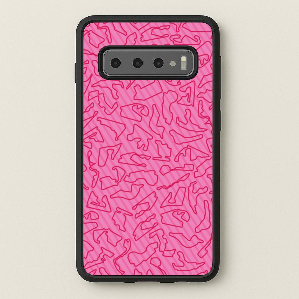Track Outlines Pink Phone Case