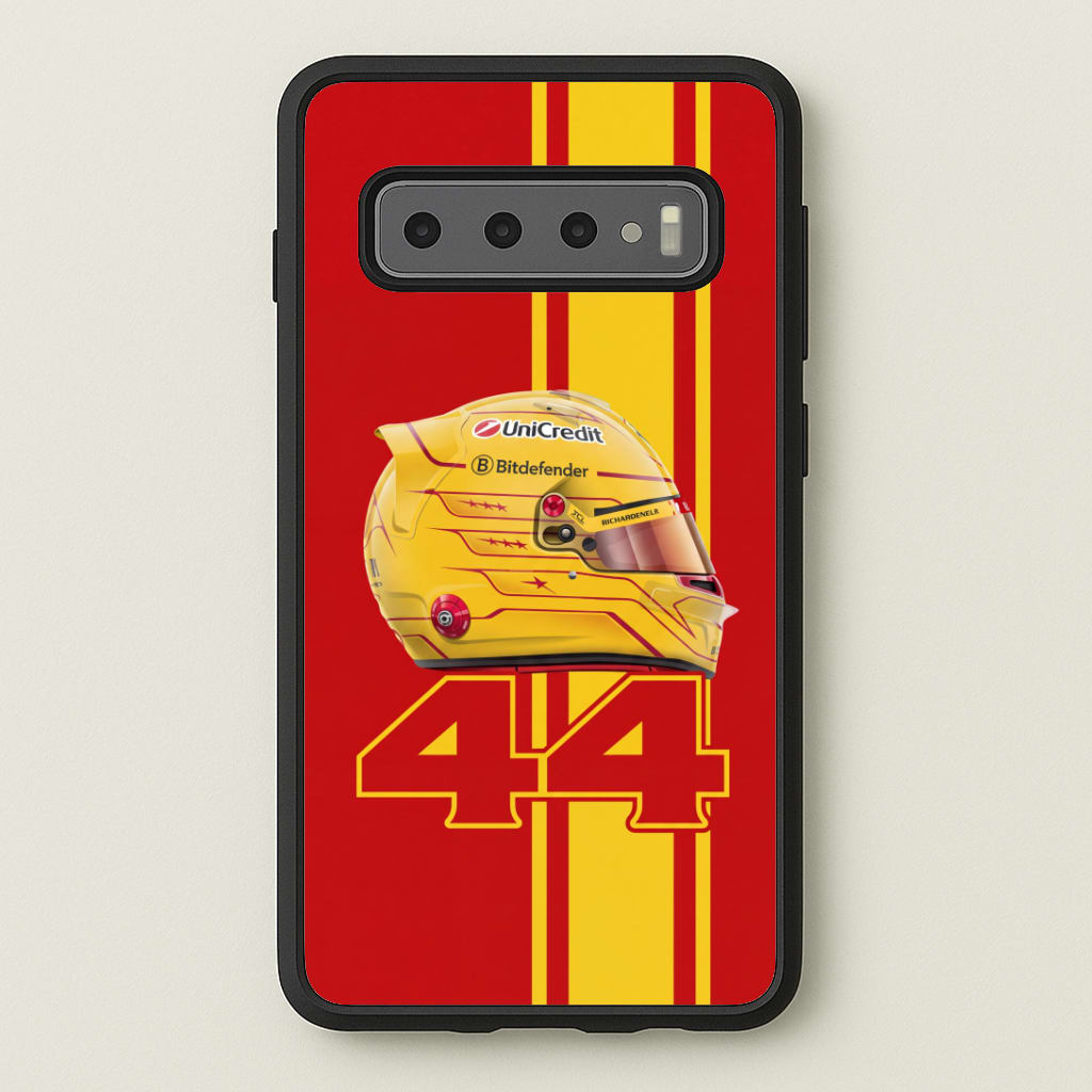 Red & Yellow 44 Helmet - Hamilton Phone Case
