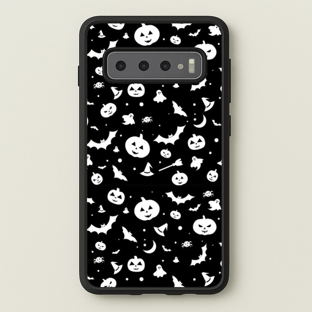 Black and White Halloween Pattern Phone Case
