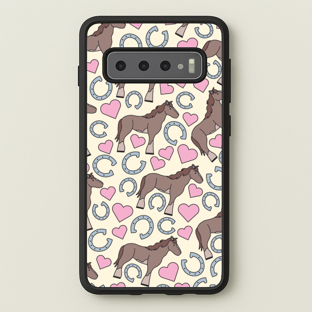 Horses And Horseshoes Pattern - Horses Phone Case