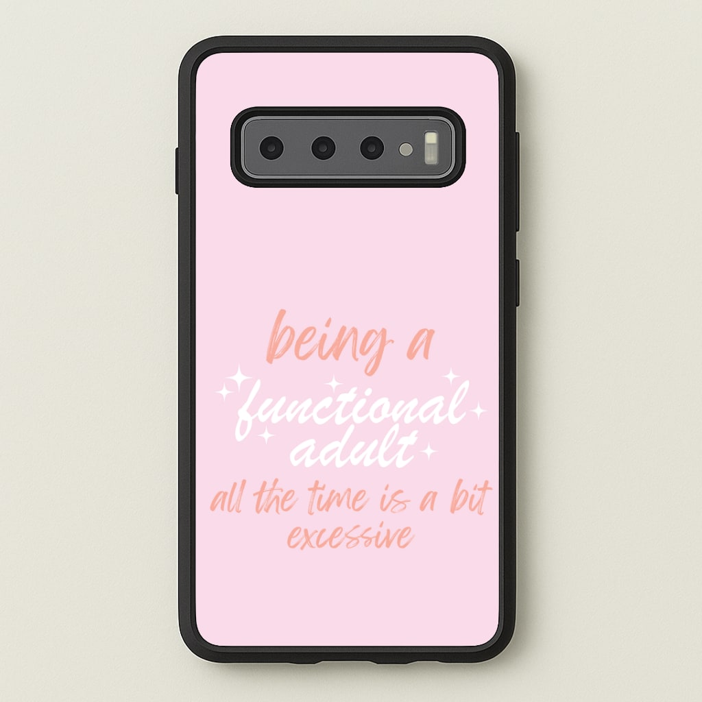 Being A Functional Adult - Aesthetic Quote Phone Case