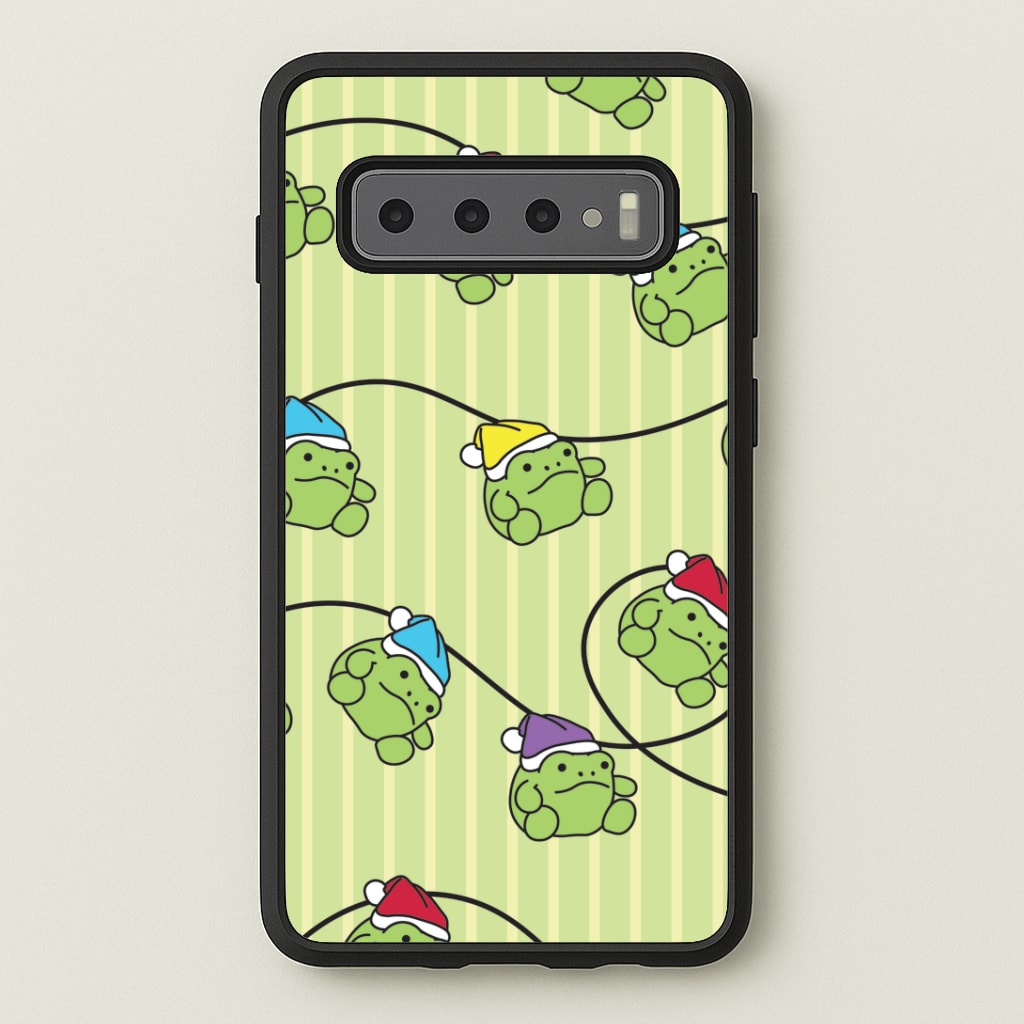 Christmas Frog Plush Fairylights Pattern Phone Case