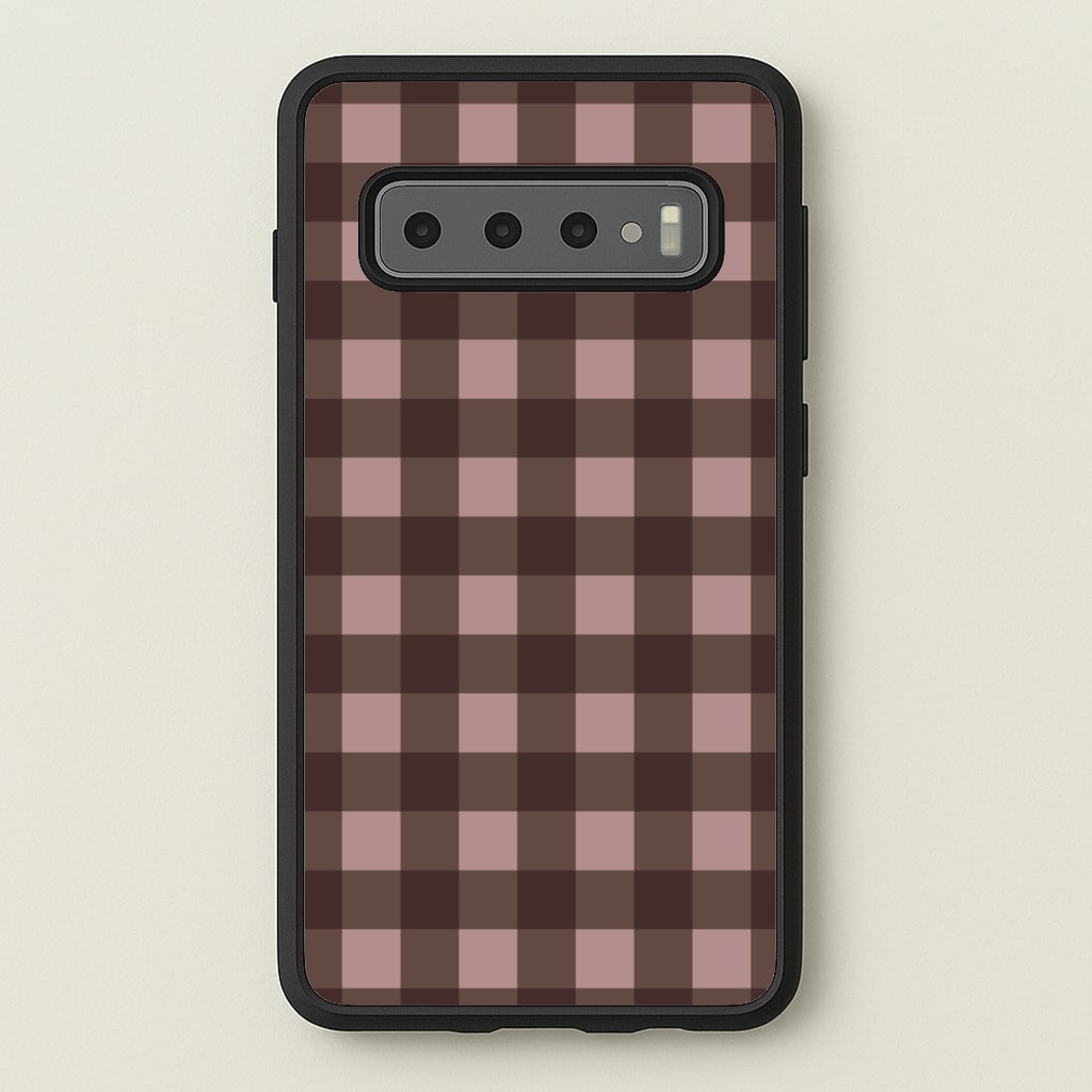 Chocolate Gingham Phone Case
