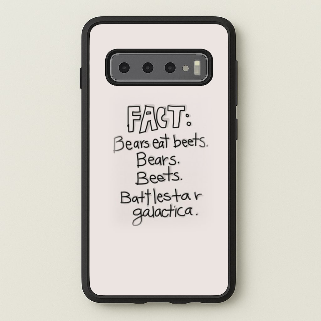 Fact - Bears Eat Beets - Bears, Beets, Battlestar Galactica Phone Case