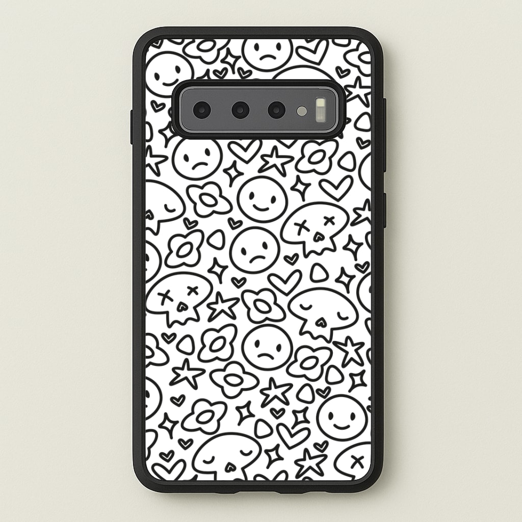White Skulls - Skate Aesthetic Phone Case
