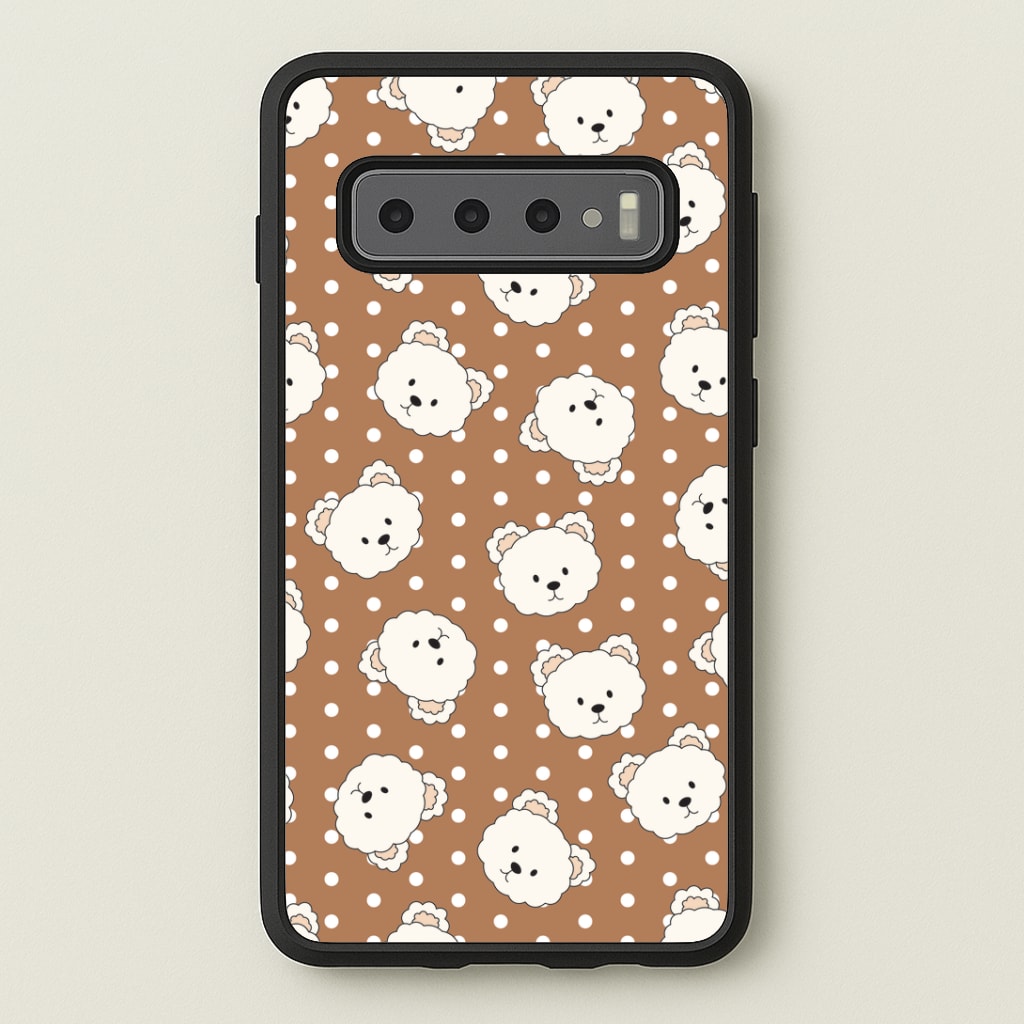 Cream Teddy Bears And Dots Pattern 2 Phone Case