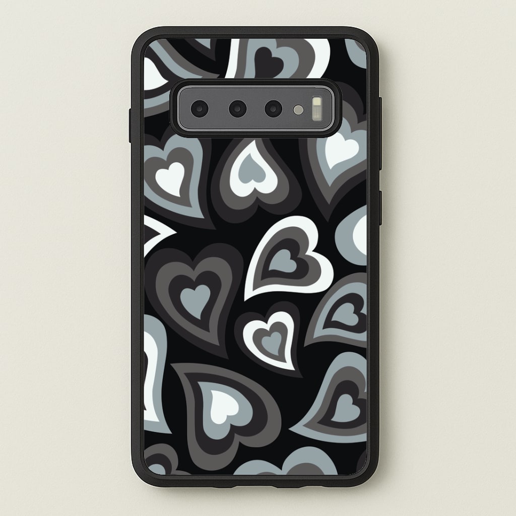 Black Hearts - Trippy Patterns Phone Case