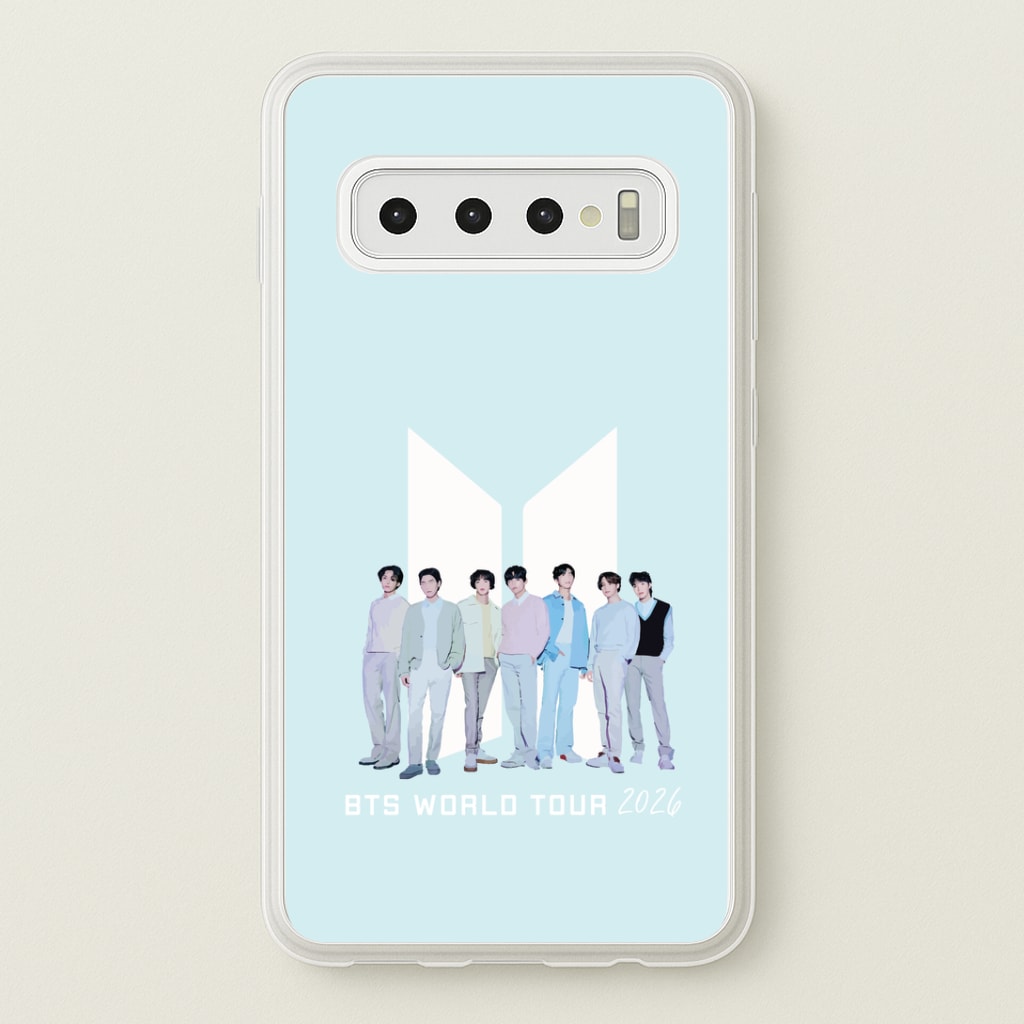 K-Pop Band Tour Pastel Blue Phone Case