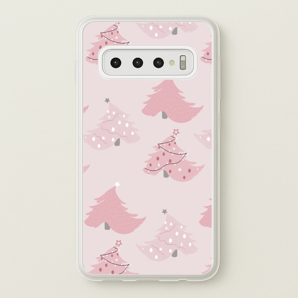 Pink Christmas Tree Pattern Phone Case
