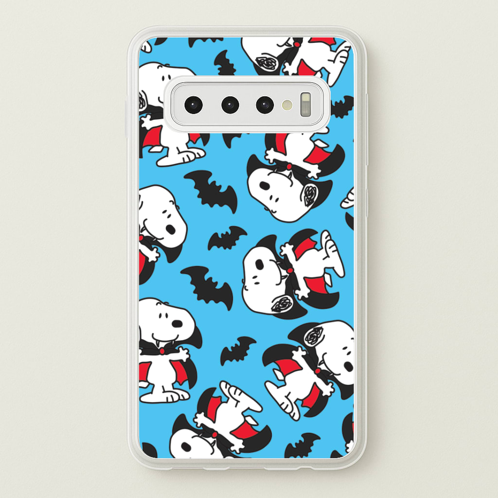 Cartoon Beagle Vampire And Bats Pattern Phone Case