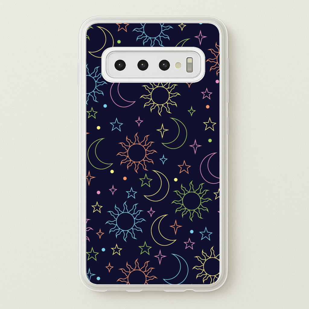 Sun, Moon And Stars Pattern Rainbow Phone Case
