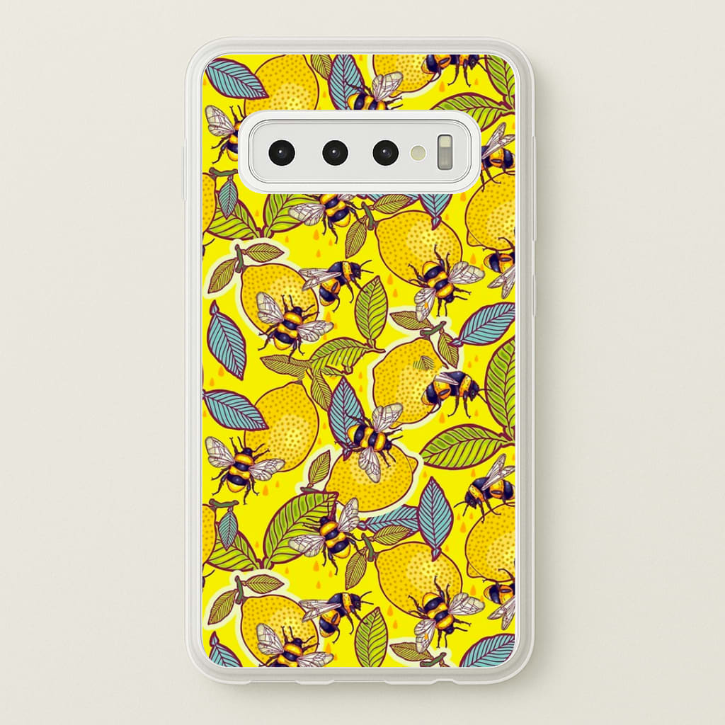 Yellow Lemon and Bee Phone Case