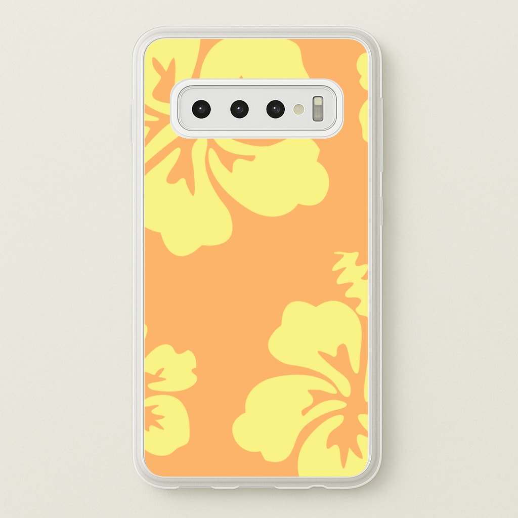 Orange And Yellow Hawaiian Flowers Pattern Phone Case