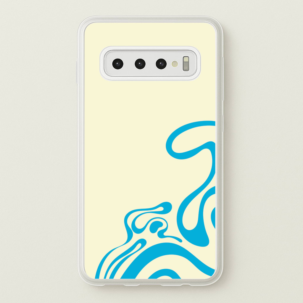 Blue Waves Corner Pattern Phone Case