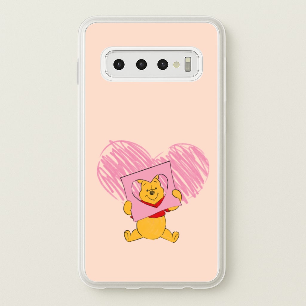 Pooh Heart Drawing Valentine's Phone Case