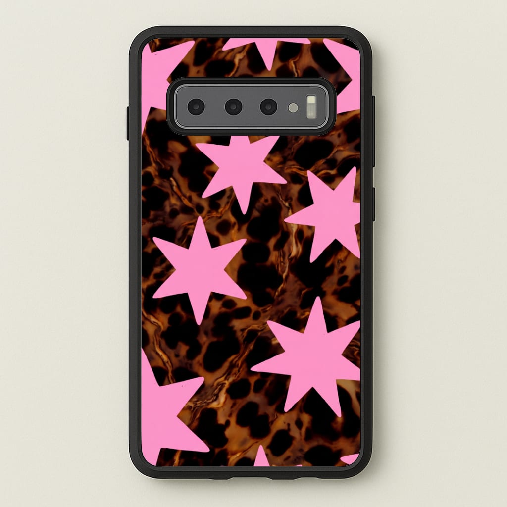 Tortoiseshell Star Scatter - Pink Phone Case