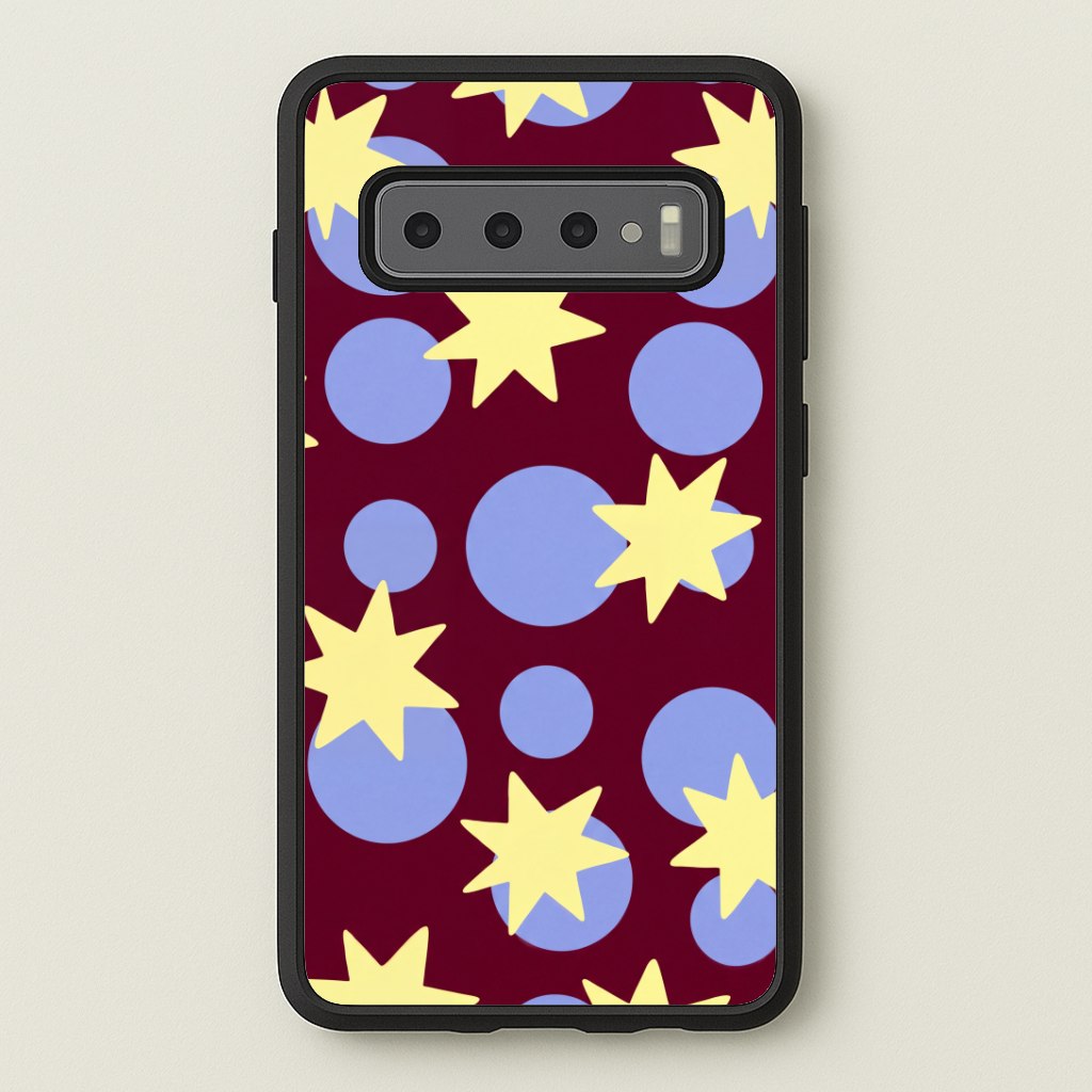 Butter Stars On Burgundy Phone Case