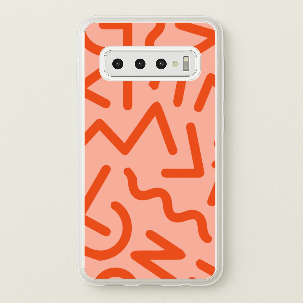 Red Abstract - Eighties Phone Case
