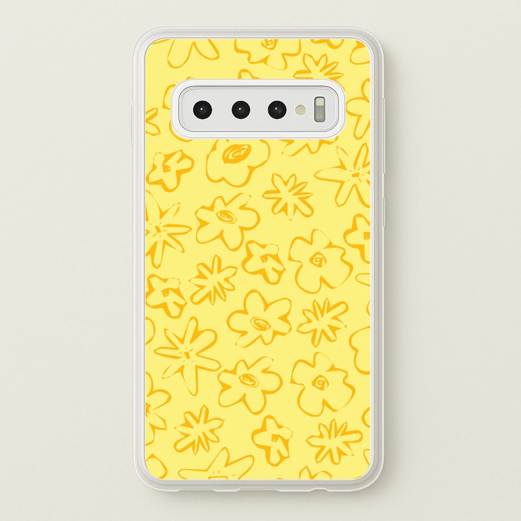 Yellow And Orange - Floral Patterns Phone Case