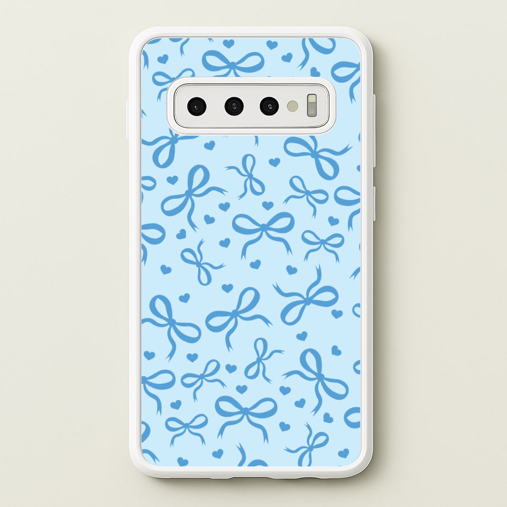 Coquette Bows And Hearts Navy Blue Phone Case