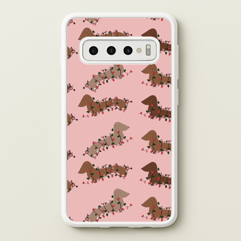 Dachshund Christmas Pattern Phone Case