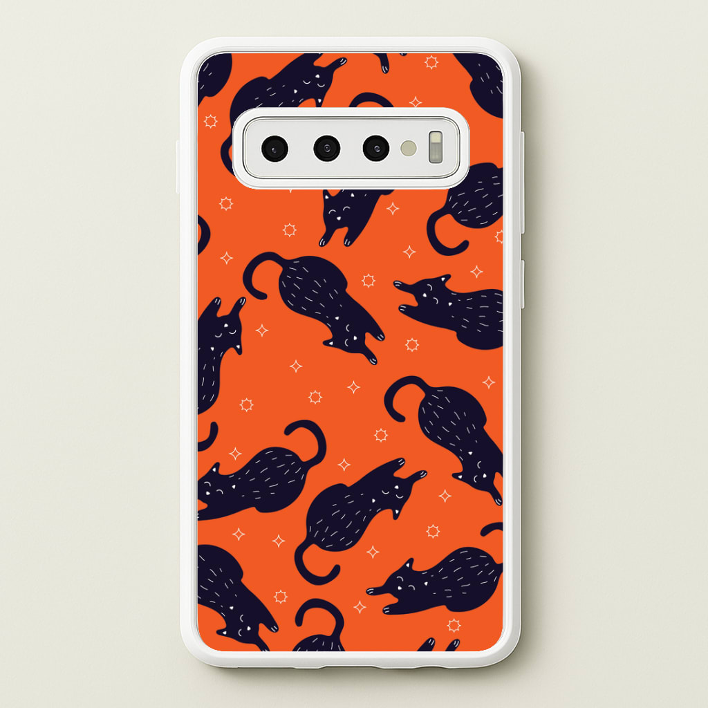 Black Cats And Stars Pattern Phone Case