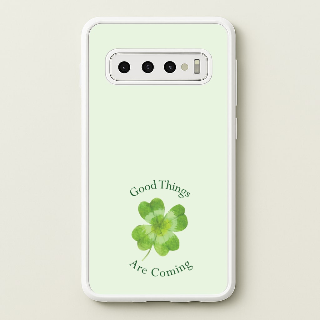 Good Things Are Coming Clover Phone Case