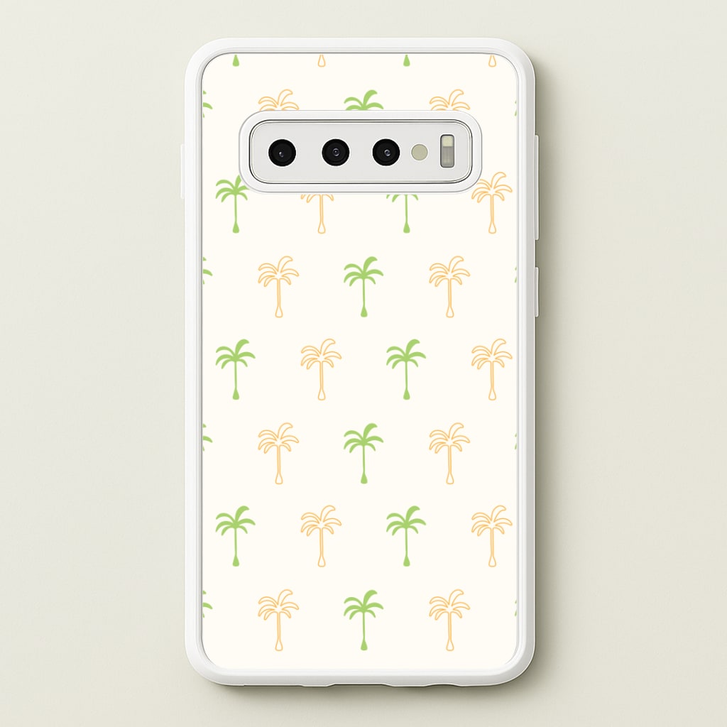 Green And Yellow Palms Pattern Phone Case
