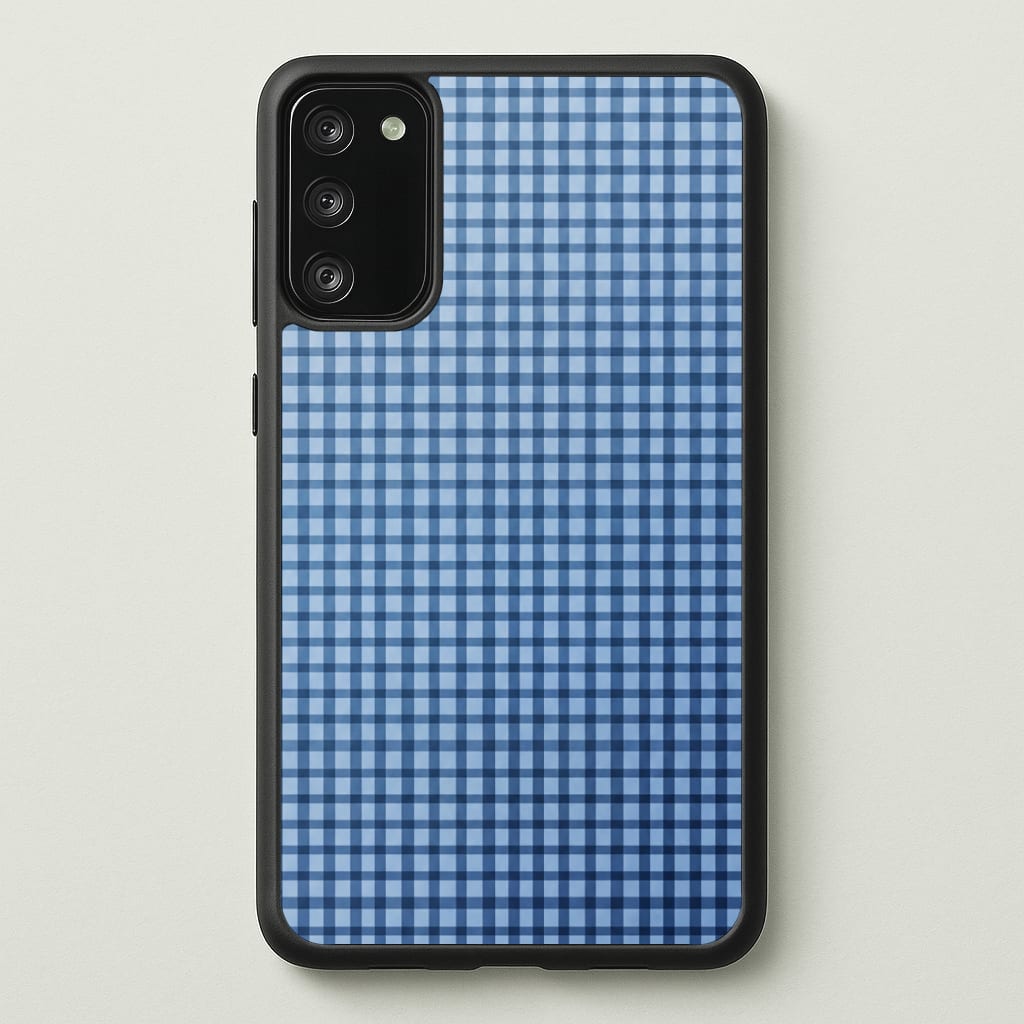 Back to Casics - Blue Gingham Weave Phone Case