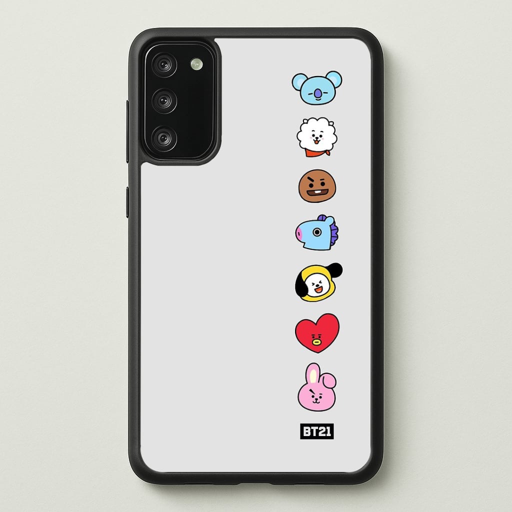 BT21 Vertical Faces - K Pop Phone Case - Galaxy S20FE / Standard