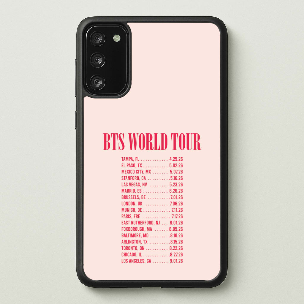 K-Pop Band World Tour List 2026 Phone Case