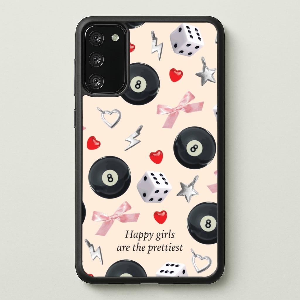 Happy Girls Are The Prettiest Pattern Phone Case - Galaxy S20FE / Standard